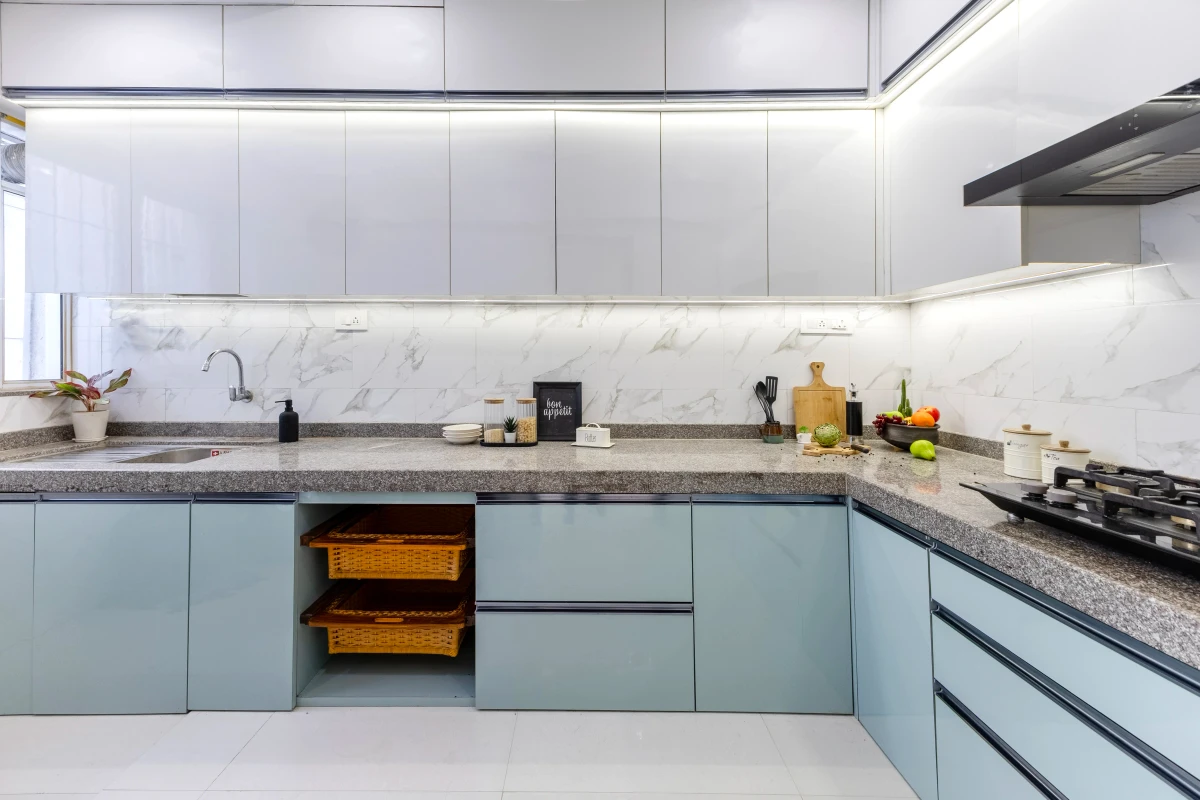 2BHK Living Room Interior Design - Compact Wagholi