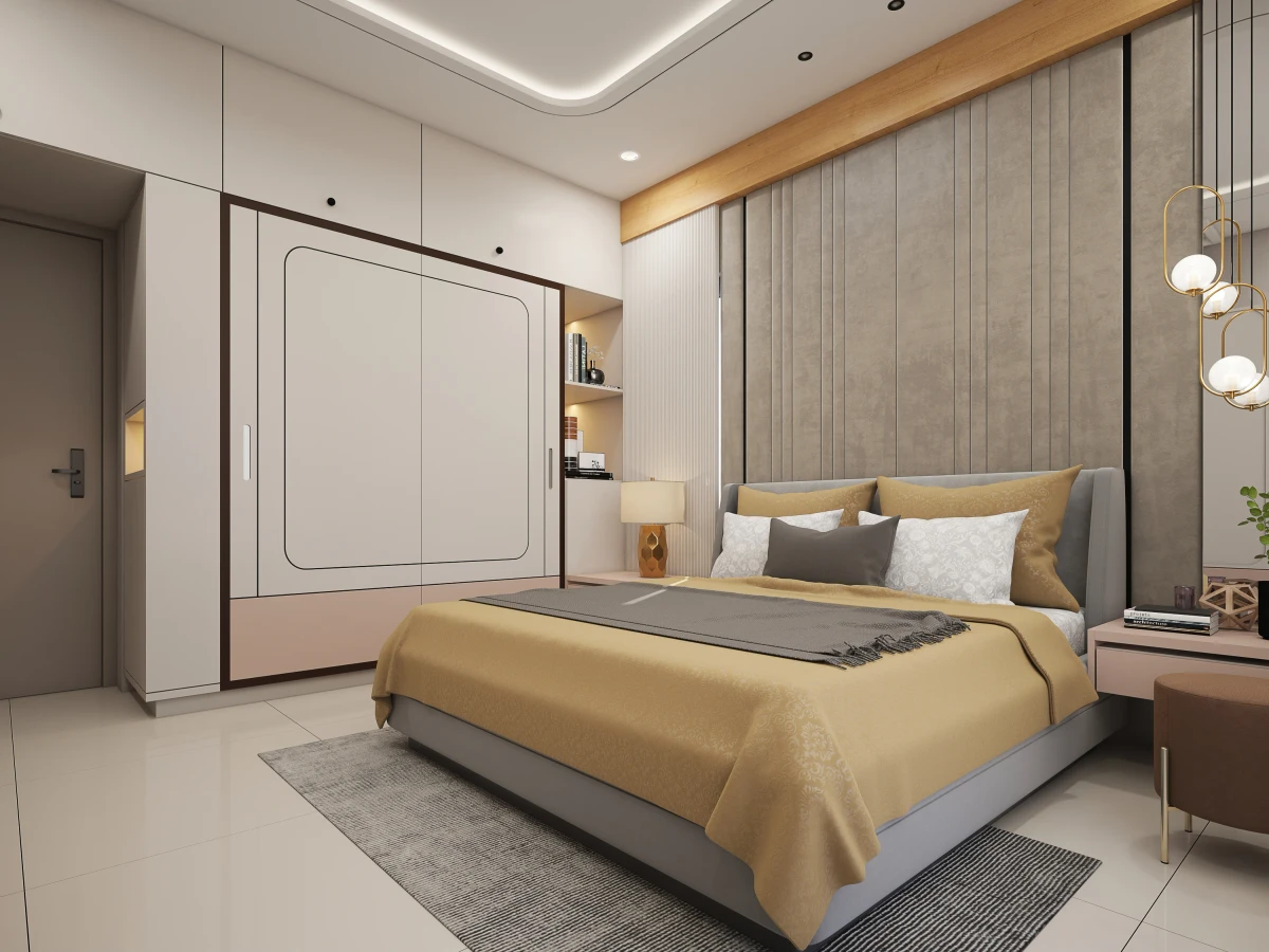 Villa Living Room Interior Design - Spacious Lohegaon